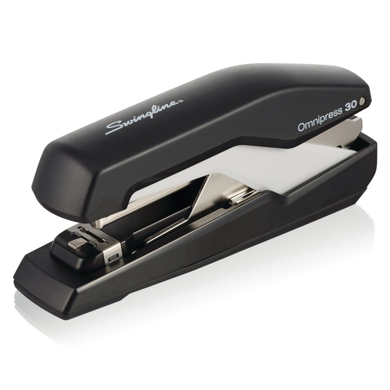 Swingline Stapler, Omnipress 30 Stapler, "Press Anywhere for Easier Use", 30 Sheet Capacity, Black/Gray (5000585A) - Image 1